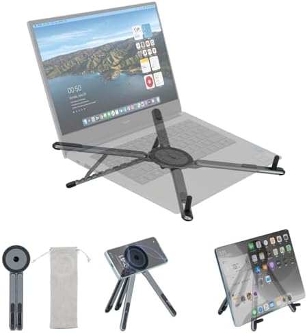 koolehaoda Portable Laptop Stand for Desk & Travel, Foldable Computer Riser