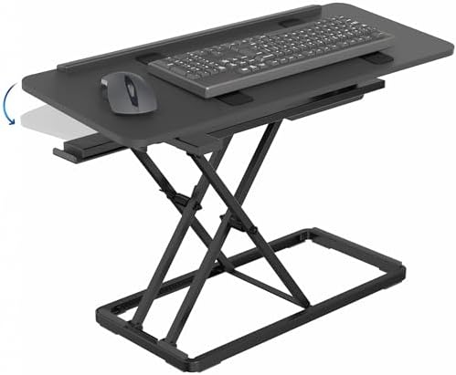 VIVO Black 30 inch Tilting Keyboard Height Adjustable Riser, Desk-TKR1