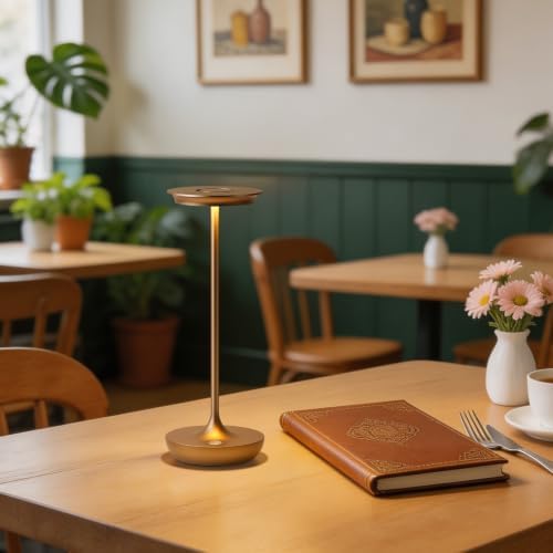 LED Rechargeable Cordless Table Lamp Battery Operated Light 2P Bronze