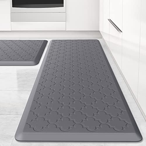 Kitchen Mat 2 PCS Cushioned Anti-Fatigue Floor Mat Standing Mat for Kitchen