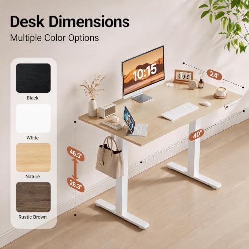 Claiks 40 x 24 Inch Nature Electric Standing Desk