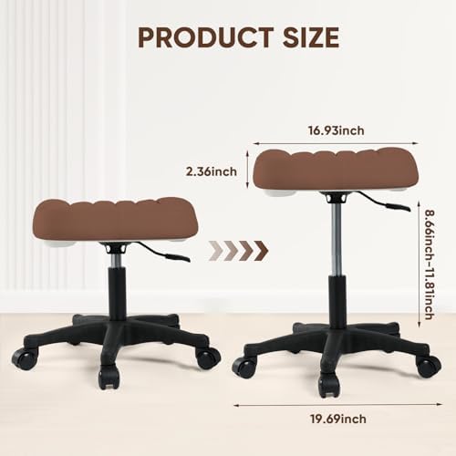Ergonomic Adjustable Under Desk Footrest,Ottoman with Wheels