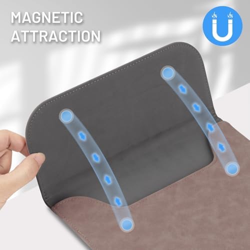 Allinside 13 inch Laptop Sleeve Case for MacBook Neo A18 Pro/MacBook Air 13 2018-2026/MacBook Pro 13 2016-2022, Waterproof PU Suede Leather Laptop Sleeve Bag Protective Vertical Case Cover, Pink