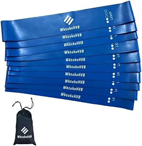 Resistance Loop Exercise Bands-5/10 Pack-10/12 Inch Stretch Bands for Working Out with Carry Bag-Elastic Bands for Physical Therapy, Rehab, Yoga, Pilates and Strength Training at Home or Gym