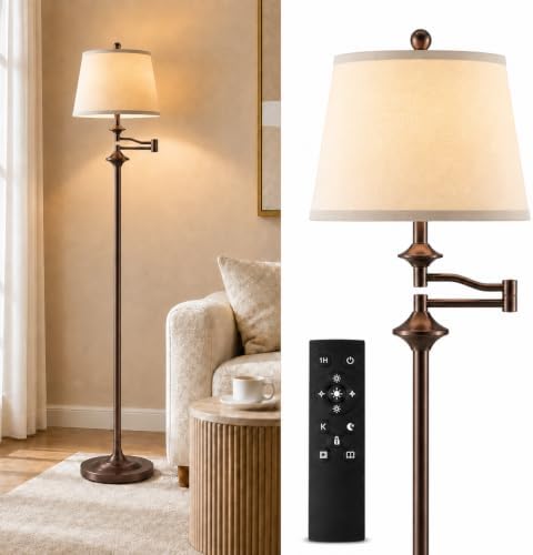 Wio-Mio Vintage Floor Lamp, 350° Adjustable Swing Arm for Living Room