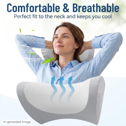 PouHenier.jh Neck Pillow for Recliner Office Gaming Chair Support, Grey
