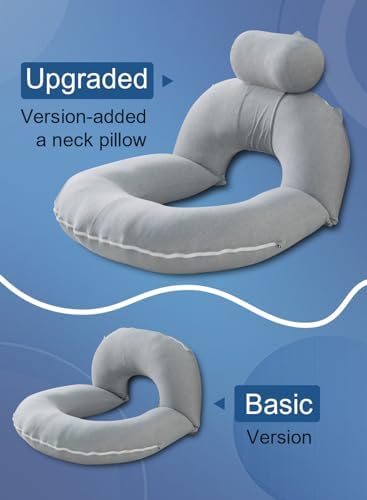 INSEN Reading Pillow, Back Pillow for Sitting in Bed and Couch, Gaming Pillow for Adults, Sit Up Support for Bed