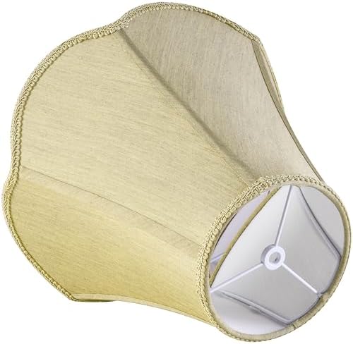 GO&SO Lamp Shades Set of 2,6" x 13" x 10.6",Bell Lamp Shade,Gold Petals