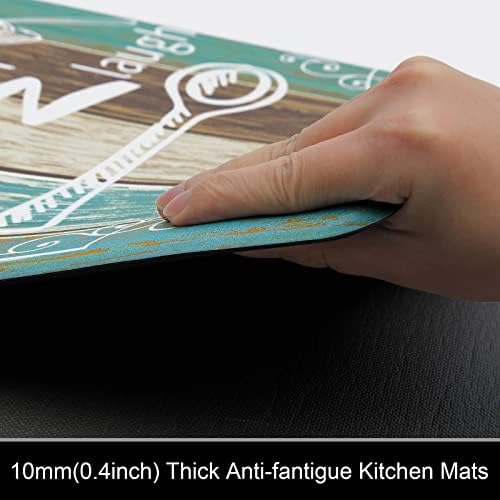 HEBE Anti Fatigue Kitchen Rugs Set of 2, Cushioned Kitchen Mats for Floor