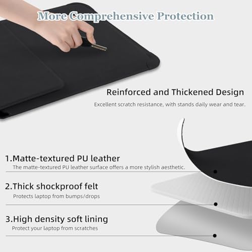 15-16 Inch Protective Laptop Sleeve with Stand, for MacBook Pro/MacBook Air