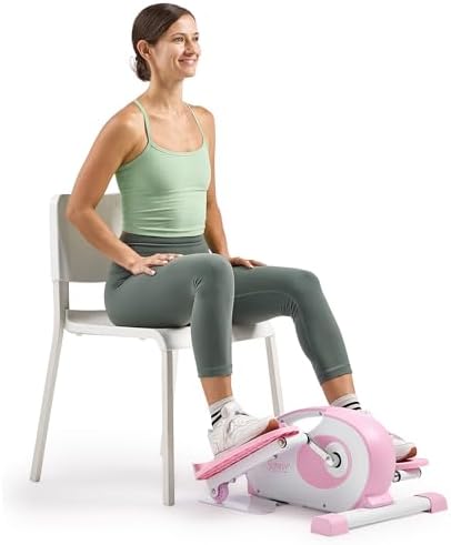 Sunny Health & Fitness Under Desk Pedal Elliptical Machine, Adjustable Resistance Leg Exerciser Office Home Workout While Sitting for Seniors