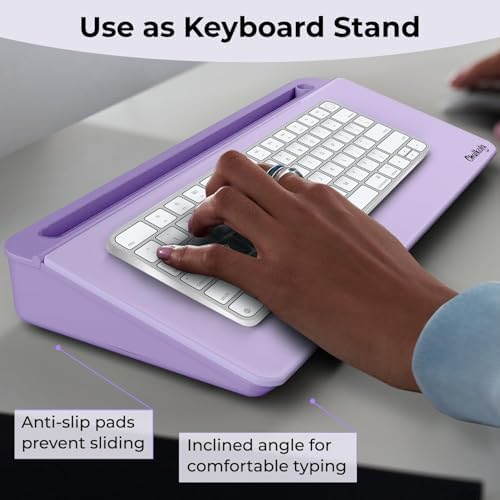 Chalkola Lavender Glass Desktop Whiteboard with Storage + 3 Markers
