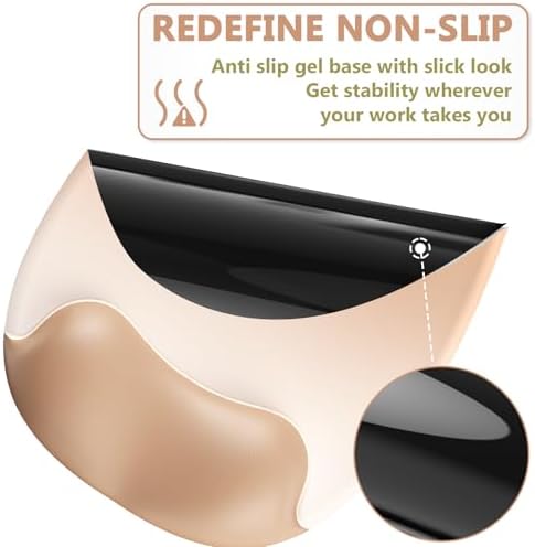 AKIT Ergonomic Mouse Pad with Wrist Rest& Keyboard Wrist Rest, Wrist Rest for Computer Keyboard, Pain Relief, Non-Slip Rubber Base, Mousepad Wrist Support for Gaming, Office, Gradient Brown