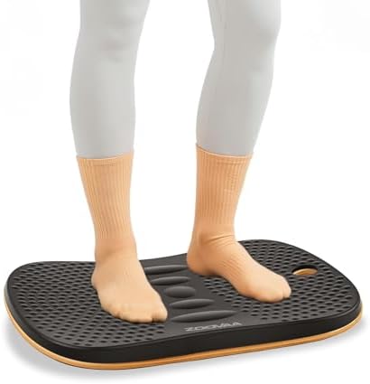 Wobble Balance Board for Standing Desk – Wooden Exercise Board for Balance