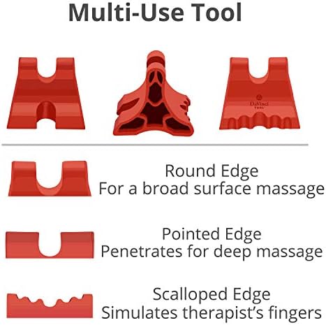Body Back Davinci Tool - Neck Massager for Pain Relief Deep Tissue - Red