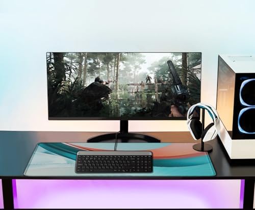 Extra Large Gaming Mouse Pad, Waterproof Mousepad with Stitched Edges