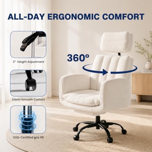 Big and Tall Office Chair with Footrest & Adjustable Armrests
