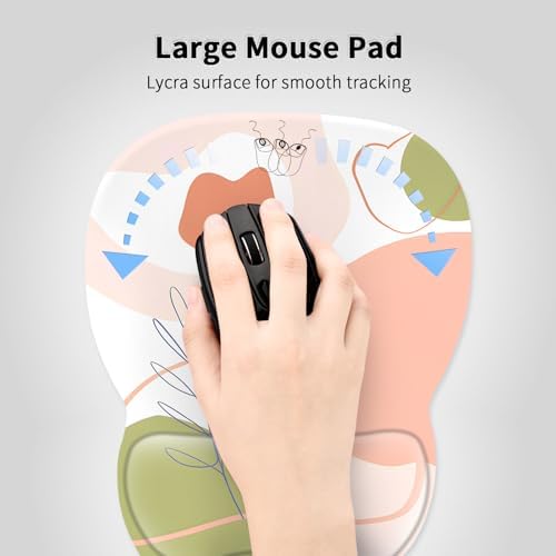 EooCoo Ergonomic Mouse Pad with Wrist Rest, Memory Foam Support Mousepad