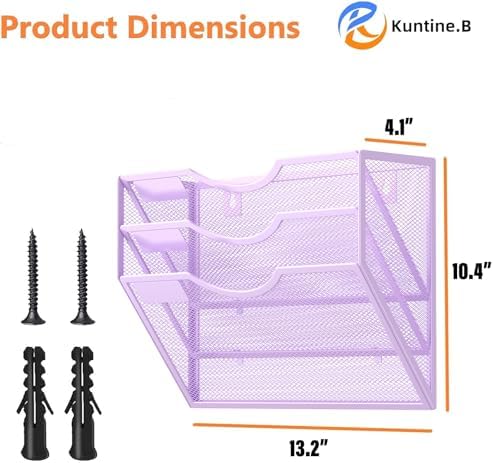Kuntine.B Wall File Organizer Office Hanging Magazine Holder Wall File Organizer for Office Home