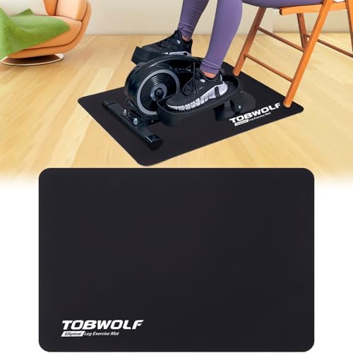 TOBWOLF Non-Slip Workout Mat for Ellipse Leg Exerciser, Ellipse Machine Mat, Exercise Mat for Under Desk Ellipticals, Suitable for Electric Seated Foot Pedal Exerciser, Stability & Floor Protection