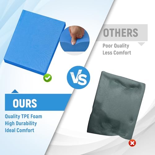 Balance Pad, 20"x16"x2.5" Non-Slip TPE Knee Cushion