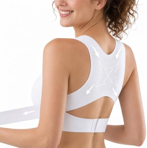 Posture Corrector Bra for Women Front Closure Back Support Bra