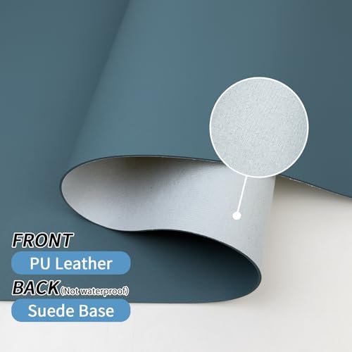 Bloss Light Blue Desk Mat 31.5x15.7, Desk Matt for Desktop, Waterproof Large Desk Mat, Computer Mat for Office/Home/Decor
