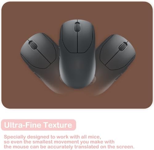 Small Mouse Pad, 6 x 8 Inch Mini Mouse Pad for Keyboard Tray Laptop Wireless Mouse Home Office Travel, Portable & Washable (Brown)