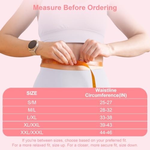RANDY SUN Ultra Thin Lumbar Support for Women & Men, Invisible Back Brace for Work & Travel, Breathable Posture Corrector for Mild Lower Back Pain Relief Under Clothing,Beige M/L(Waist:28"-32")