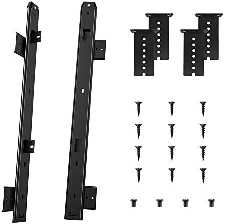 FRMSAET Drawer Slides 12/14/16/18 inch Cabinet Rails Hardware-18 inch Black
