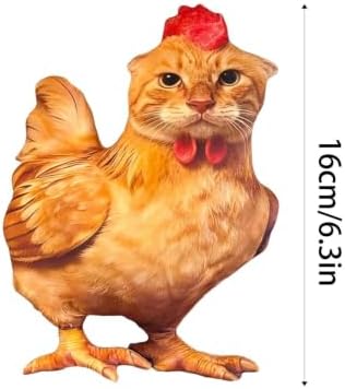 Funny Cat Chicken Throw Pillow, Soft PP Cotton Couch Bedroom Decor