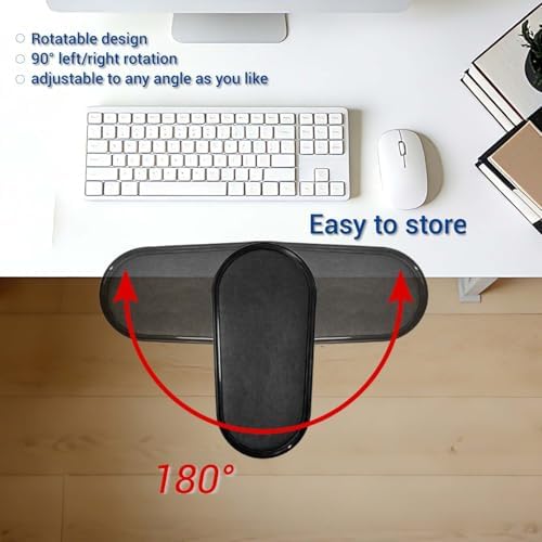 3 PCS Arm Rest for Desk,Rotating Adjustable Computer Desk Armrest Extender Tray,Ergonomic Elbow Support Relieve Stress,Eliminate Pain,Reduce Office Occupational Chronic