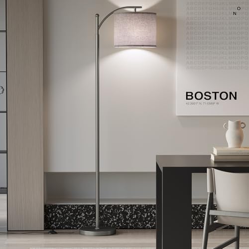 SUNMORY Arc Floor Lamp, Modern Floor Lamp with 9W 3 Color Temperatures Bulb