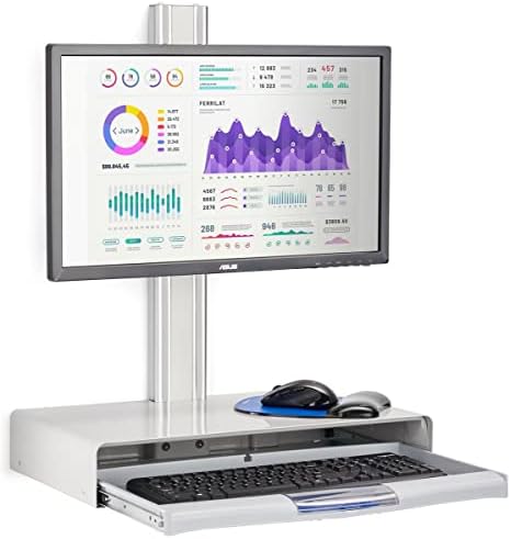 Displays2go Wall Workstation, White