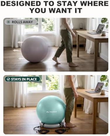 Trideer Exercise Ball Chair – Yoga Ball Chair for Office, Pregnancy & Home
