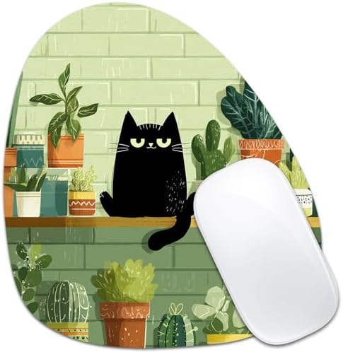 Water Drop Mouse Pad 7.3x8in Non-Slip for Laptop, Pink Marble