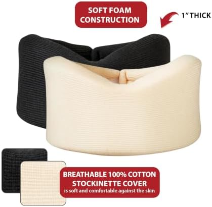 Soft Foam Neck Brace for Neck Pain, Whiplash & Cervical Support, Beige, 3"