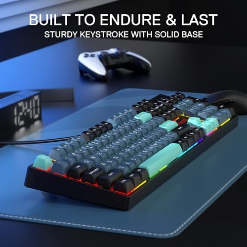 Redragon K582 SE Wired RGB Mechanical Gaming Keyboard, 104-Key, PBT Keycaps