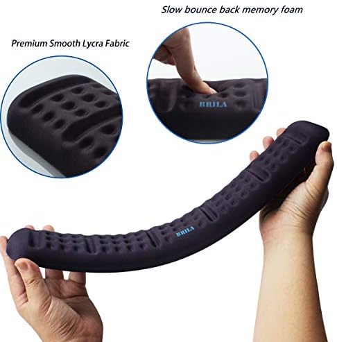 BRILA Upgraded Ergonomic Keyboard Wrist Rest Support Cushion Pad, Comfy Soft Memory Foam Gel Padding Non-Slip Large Keyboard Wrist Hand Elbow Palm Support Pad for Office Work & PC Gaming