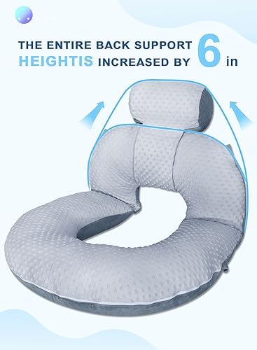 INSEN Reading Pillow, Back Pillow for Sitting in Bed and Couch, Gaming Pillow for Adults, Sit Up Support for Bed