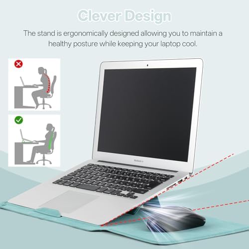 13-14 inch Laptop Sleeve Case with Stand for MacBook Air 13/Pro 14