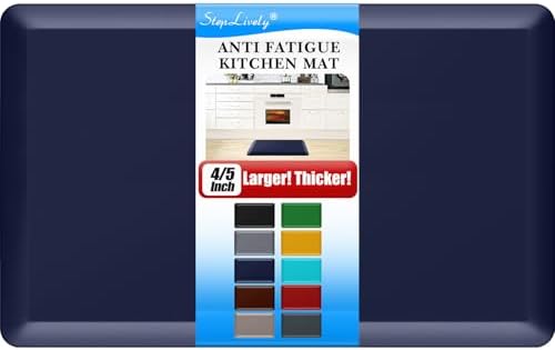 4/5 Inch Thick Kitchen Mat - Cushioned Anti Fatigue Mat for Kitchen Floor