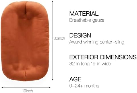 Baby Lounger Newborn 0-24 Months, Home and Travel Infant Cushion-Orange