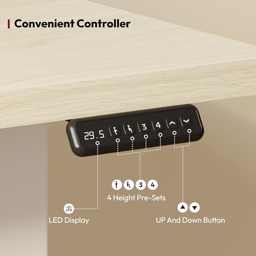 SANODESK 63x55 Electric L-Shaped Corner Standing Desk with 4 Drawers