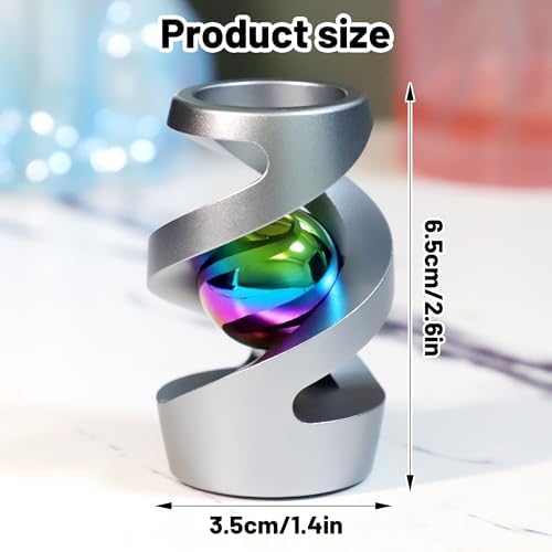 Kinetic Spinning Desk Toy, ADHD Fidget Desktop Ornament Gray
