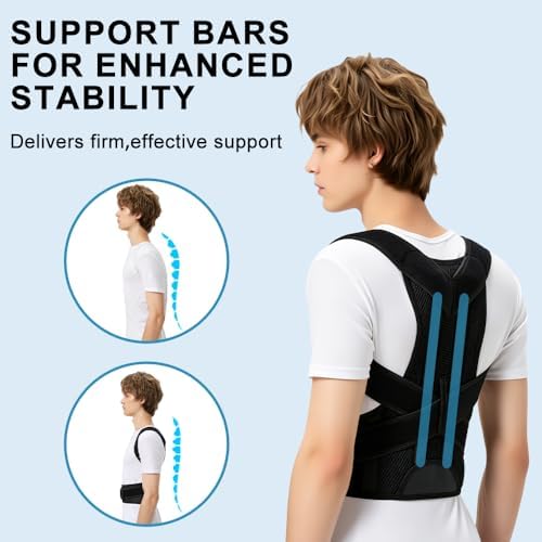 Posture Corrector for Men and Women, Adjustable Back Brace for Back, Neck and Shoulder Pain Relief, Back Support for Posture Improving Scoliosis, Hunchback, Hump, Thoracic, Spine Corrector (Large)