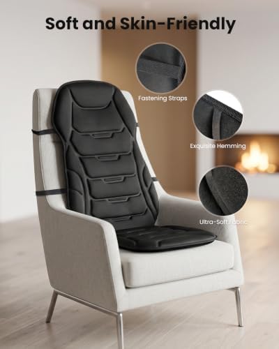 COMFIER Back Massager with Heat, Vibration Massage Chair Pad with 8 Motors