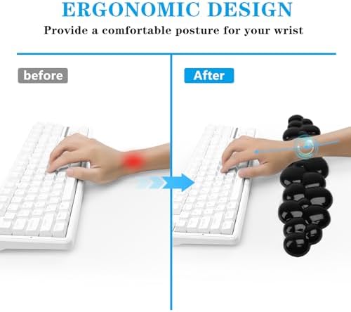 Gel Cloud Keyboard Wrist Rest, Cute Wrist Support and Arm Support Keyboard Rest for Keyboard Typing Pain Relief，Suitable for Office/Computer/Laptop/Gaming（Keyboard Wrist Rest Black ）
