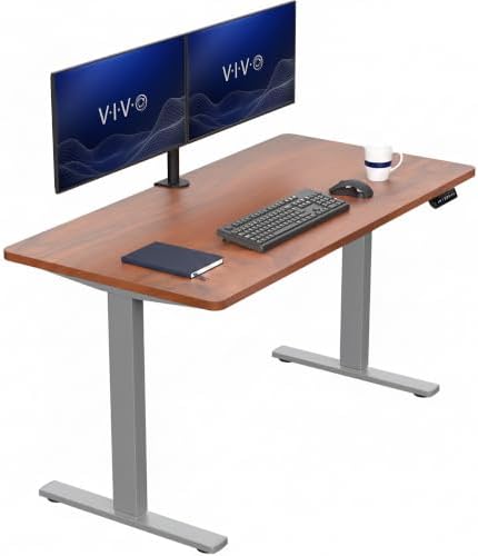 VIVO Dark Walnut 55 x 28 in Standing Desk, DESK-KIT-1G55D
