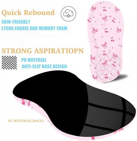 Ergonomic Mouse Pad Wrist Support with Massage Design,Cute Bows Wrist Rest Pain Relief Mousepad with Memory Foam,Mousepad for Wireless Mouse